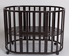 Кроватка овальная Nastella Piccolo 7 в1 125х75  , венге , шт