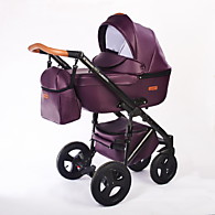 Коляска модульная Nastella Sportivo Martin 2 в 1, 6.leather dark purple, шт